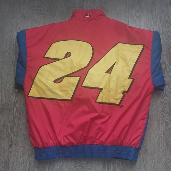 Vintage Nascar Chase Authentics Jeff Gordan zip up jacket. Blue red yellow - Picture 3 of 9